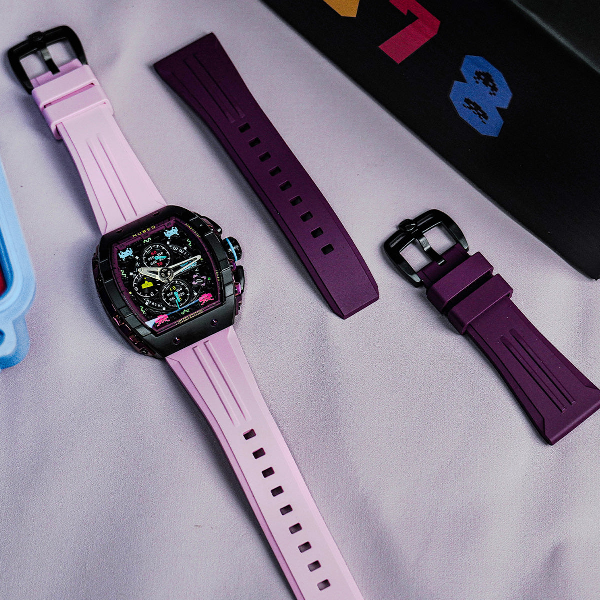 Nubeo Magellan Chronograph Space Invaders LTD Nebula Purple