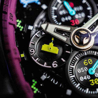 Nubeo Magellan Chronograph Space Invaders LTD Nebula Purple