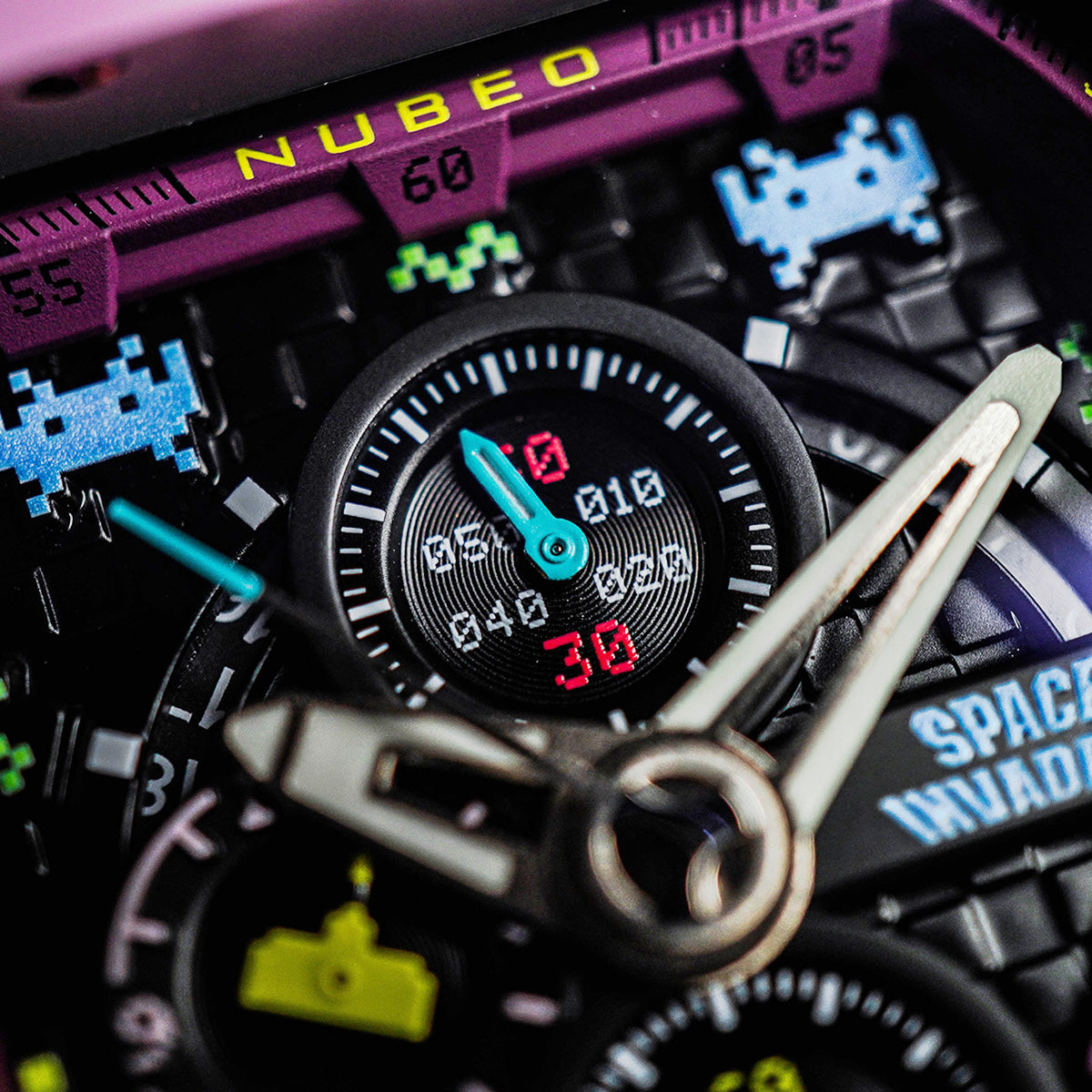 Nubeo Magellan Chronograph Space Invaders LTD Nebula Purple