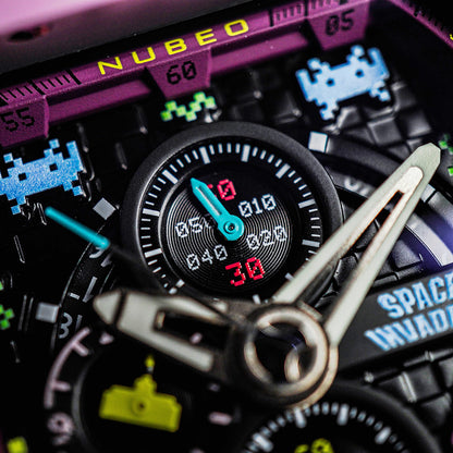 Nubeo Magellan Chronograph Space Invaders LTD Nebula Purple