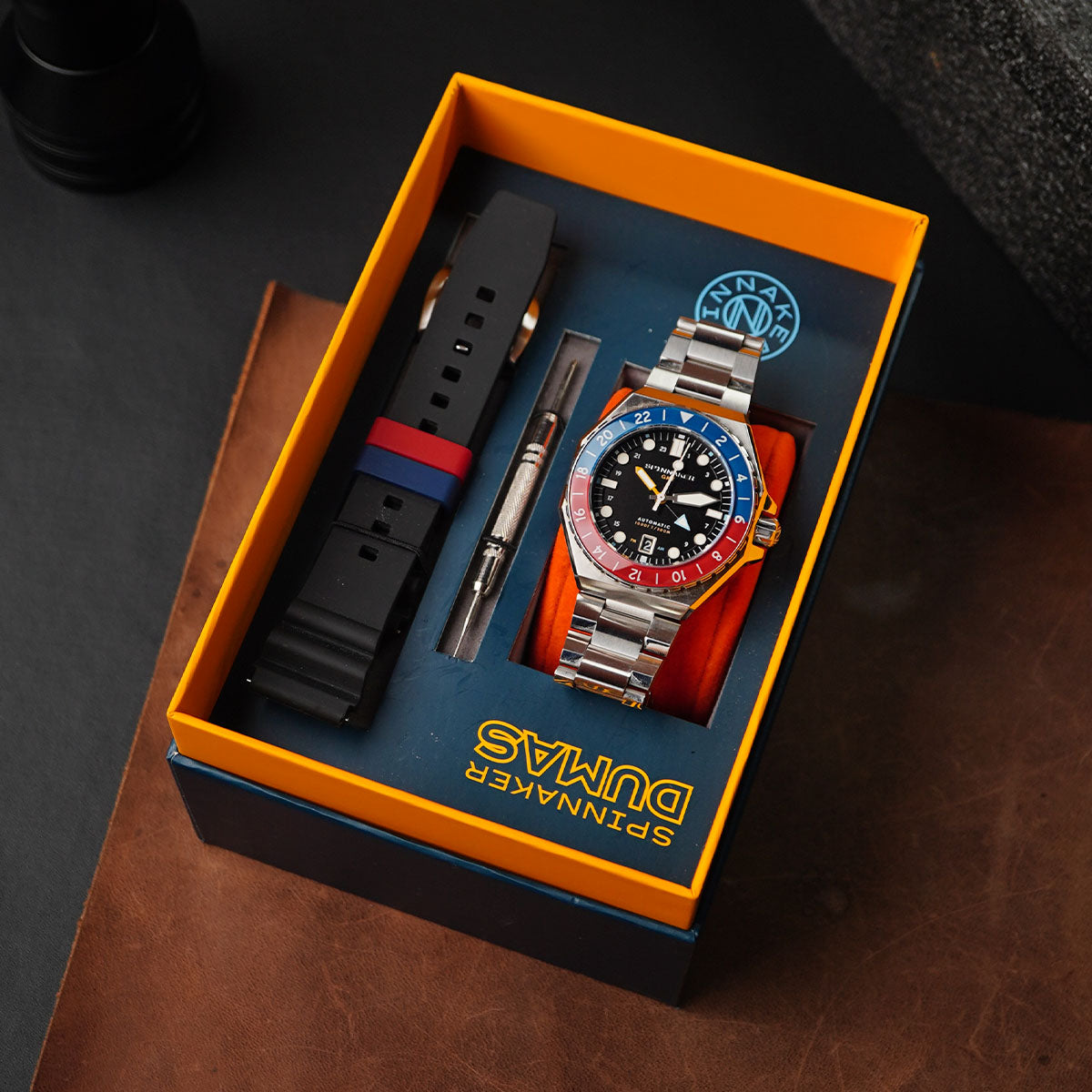 Spinnaker Dumas GMT Cobalt Crimson - Horology Story Youtube Store