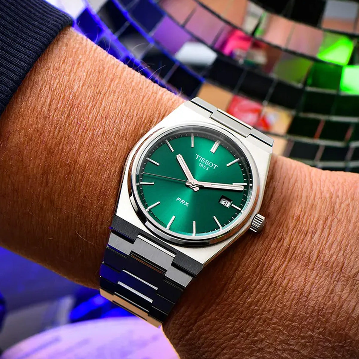 Tissot PRX 40mm T137.410.11.091.00 Quartz Green Dial on Bracelet