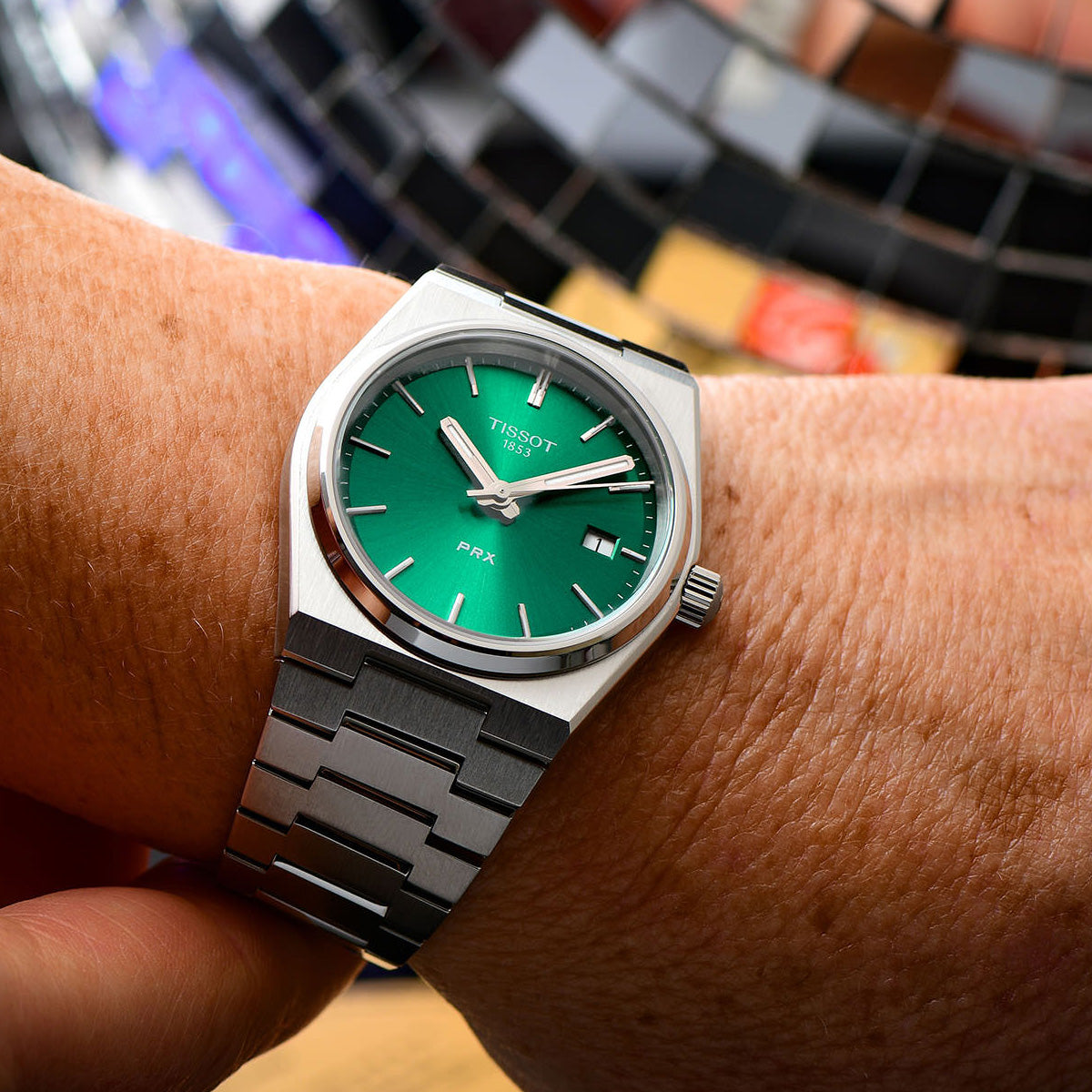 Tissot PRX 40mm T137.410.11.091.00 Quartz Green Dial on Bracelet