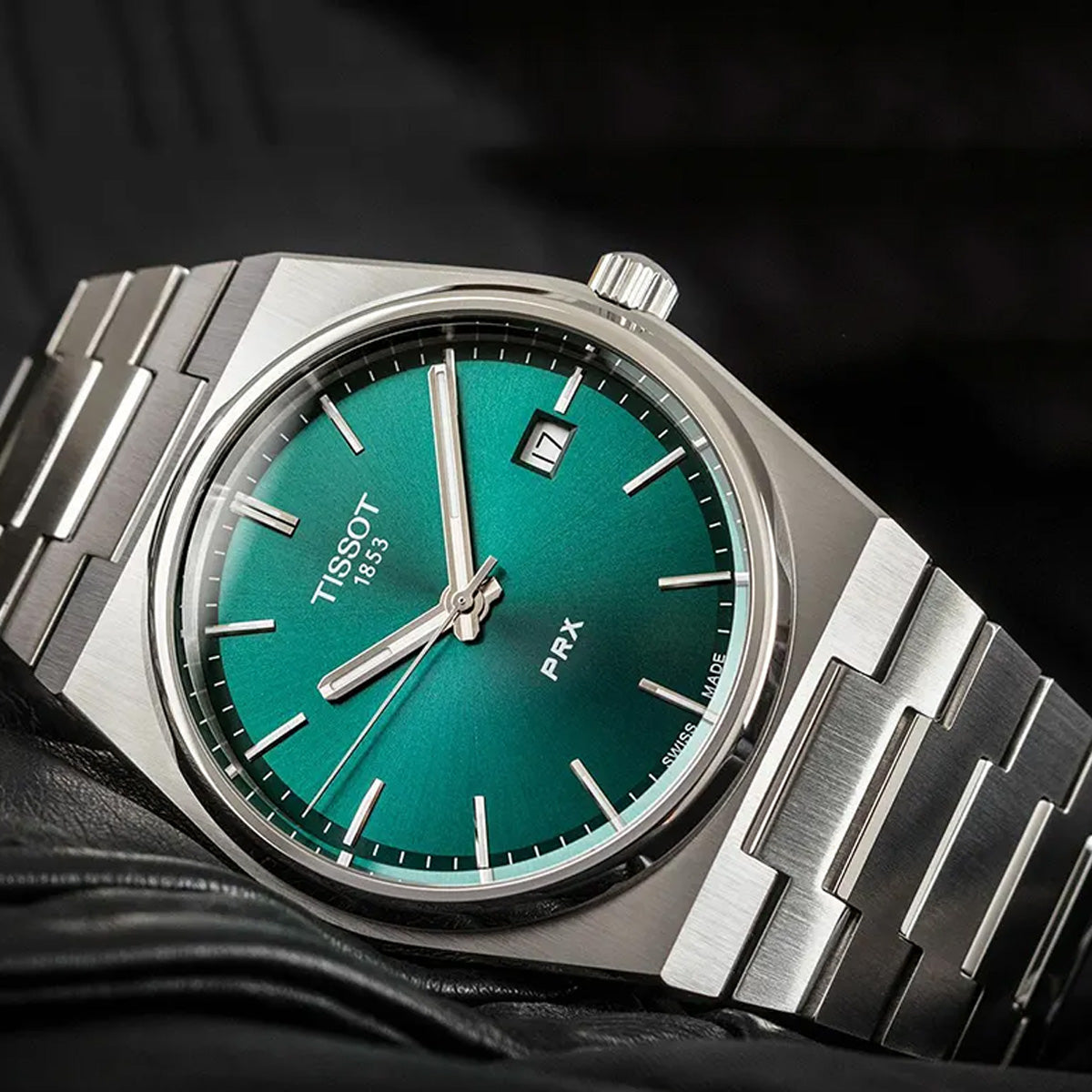 Tissot PRX 40mm T137.410.11.091.00 Quartz Green Dial on Bracelet