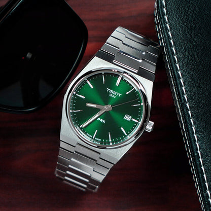 Tissot PRX 40mm T137.410.11.091.00 Quartz Green Dial on Bracelet