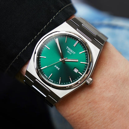 Tissot PRX 40mm T137.410.11.091.00 Quartz Green Dial on Bracelet