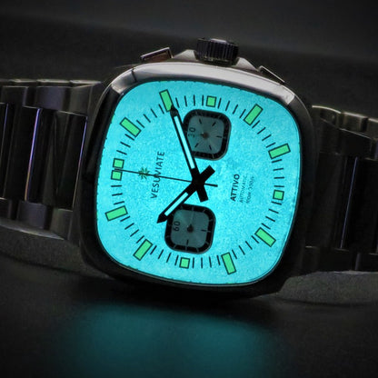 Vesuviate Attivo Chrono 39mm White Lume Dial Automatic - Horology Story Youtube Store
