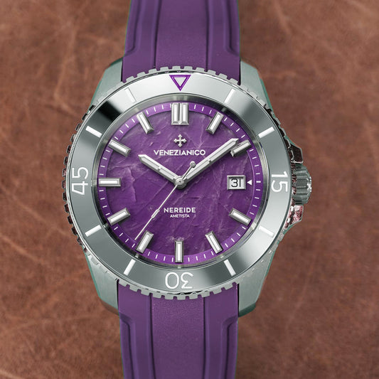 Venezianico Nereide 42mm Ametista 4521545 Purple Dial - Horology Story Youtube Store