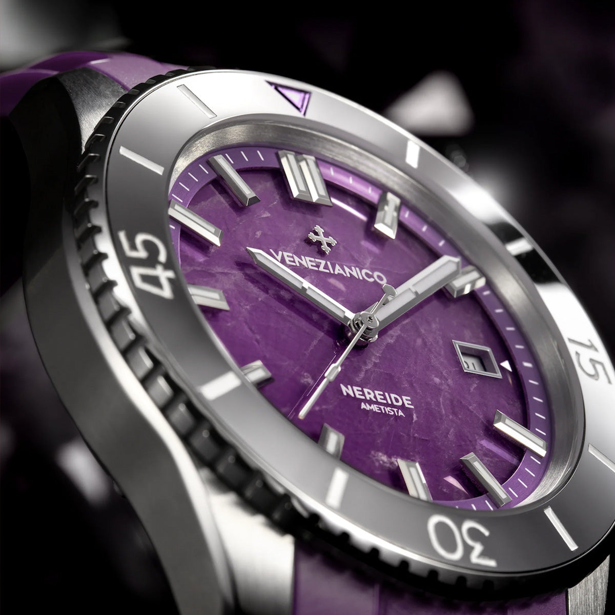 Venezianico Nereide 42mm Ametista 4521545 Purple Dial - Horology Story Youtube Store