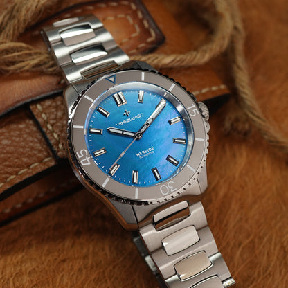 Venezianico Nereide 39mm Tungsteno 3121541C Blue MOP Dial - Horology Story Youtube Store