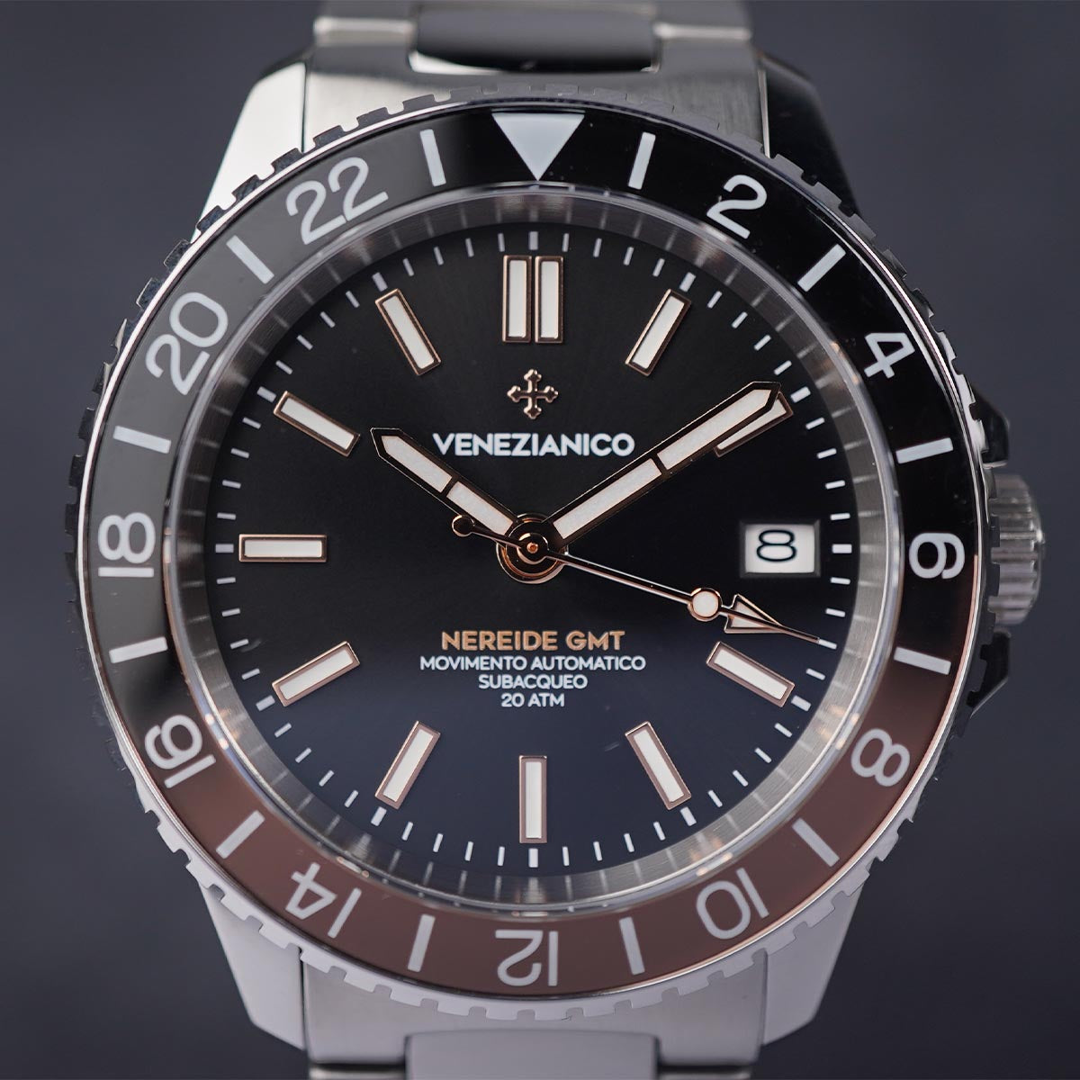 Venezianico Nereide GMT 39mm 3521504C Black Brown - Horology Story Youtube Store