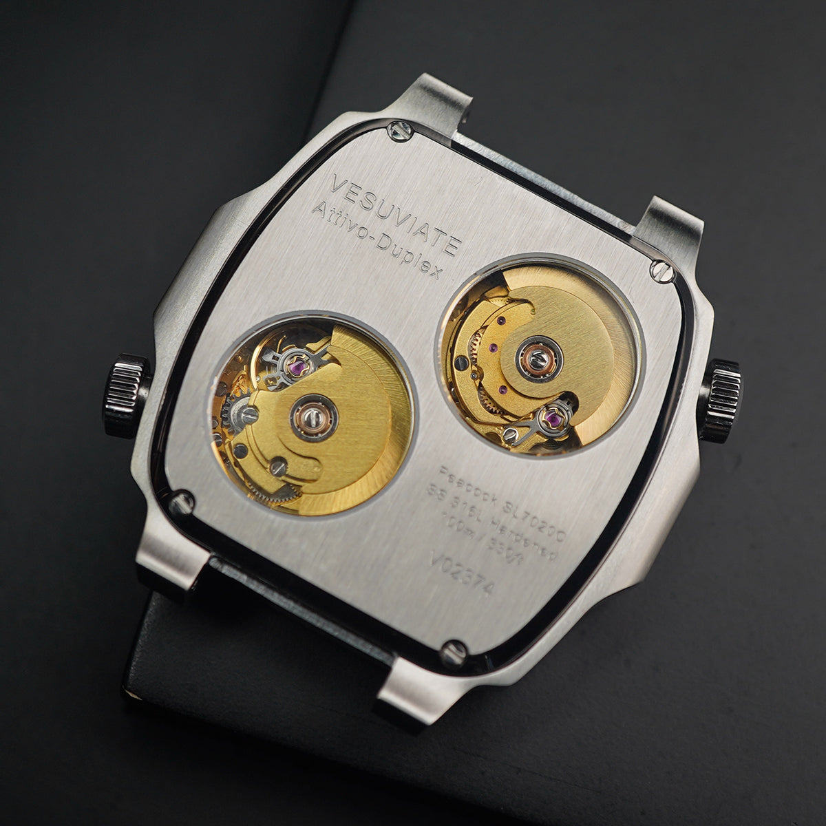 Vesuviate Attivo-Duplex 39mm Rose Gold Dual Dial - Horology Story Youtube Store