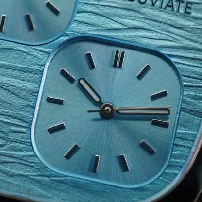 Vesuviate Attivo-Duplex 39mm Pastel Blue Dual Dial - Horology Story Youtube Store