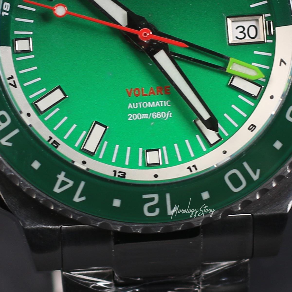 Vesuviate Volare 41mm GMT Green Dial - Horology Story Youtube Store