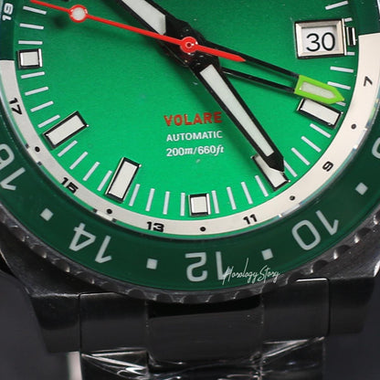 Vesuviate Volare 41mm GMT Green Dial - Horology Story Youtube Store