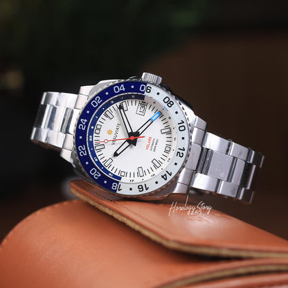 Vesuviate Volare 41mm GMT White Lumed Dial - Horology Story Youtube Store