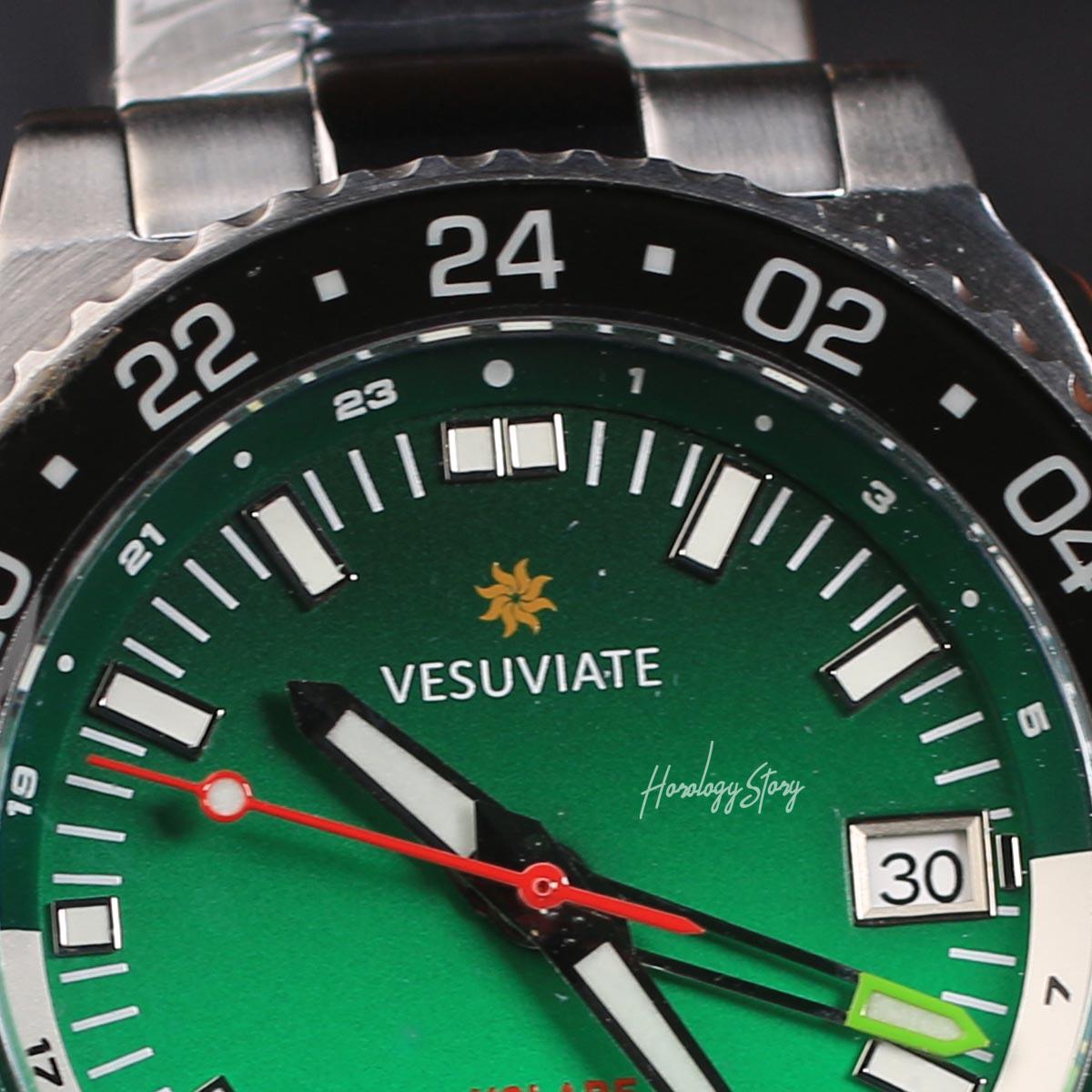 Vesuviate Volare 41mm GMT Green Dial - Horology Story Youtube Store