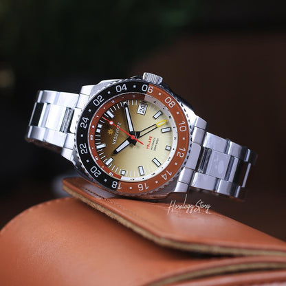 Vesuviate Volare 41mm GMT Brown Dial - Horology Story Youtube Store