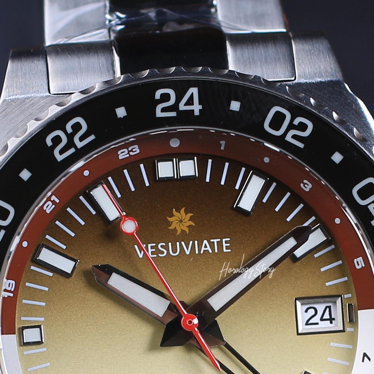 Vesuviate Volare 41mm GMT Brown Dial - Horology Story Youtube Store