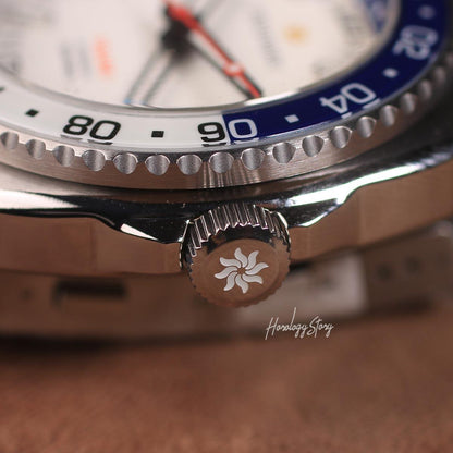 Vesuviate Volare 41mm GMT White Lumed Dial - Horology Story Youtube Store