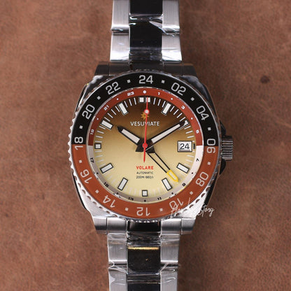 Vesuviate Volare 41mm GMT Brown Dial - Horology Story Youtube Store