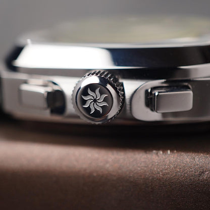 Vesuviate Attivo Chrono 39mm White Lume Dial Automatic - Horology Story Youtube Store