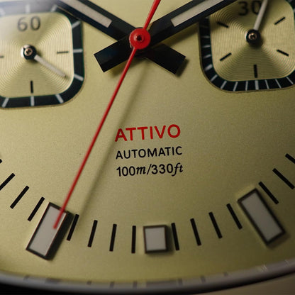 Vesuviate Attivo Chrono 39mm Pale Yellow Dial Automatic - Horology Story Youtube Store
