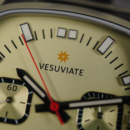 Vesuviate Attivo Chrono 39mm Pale Yellow Dial Automatic - Horology Story Youtube Store
