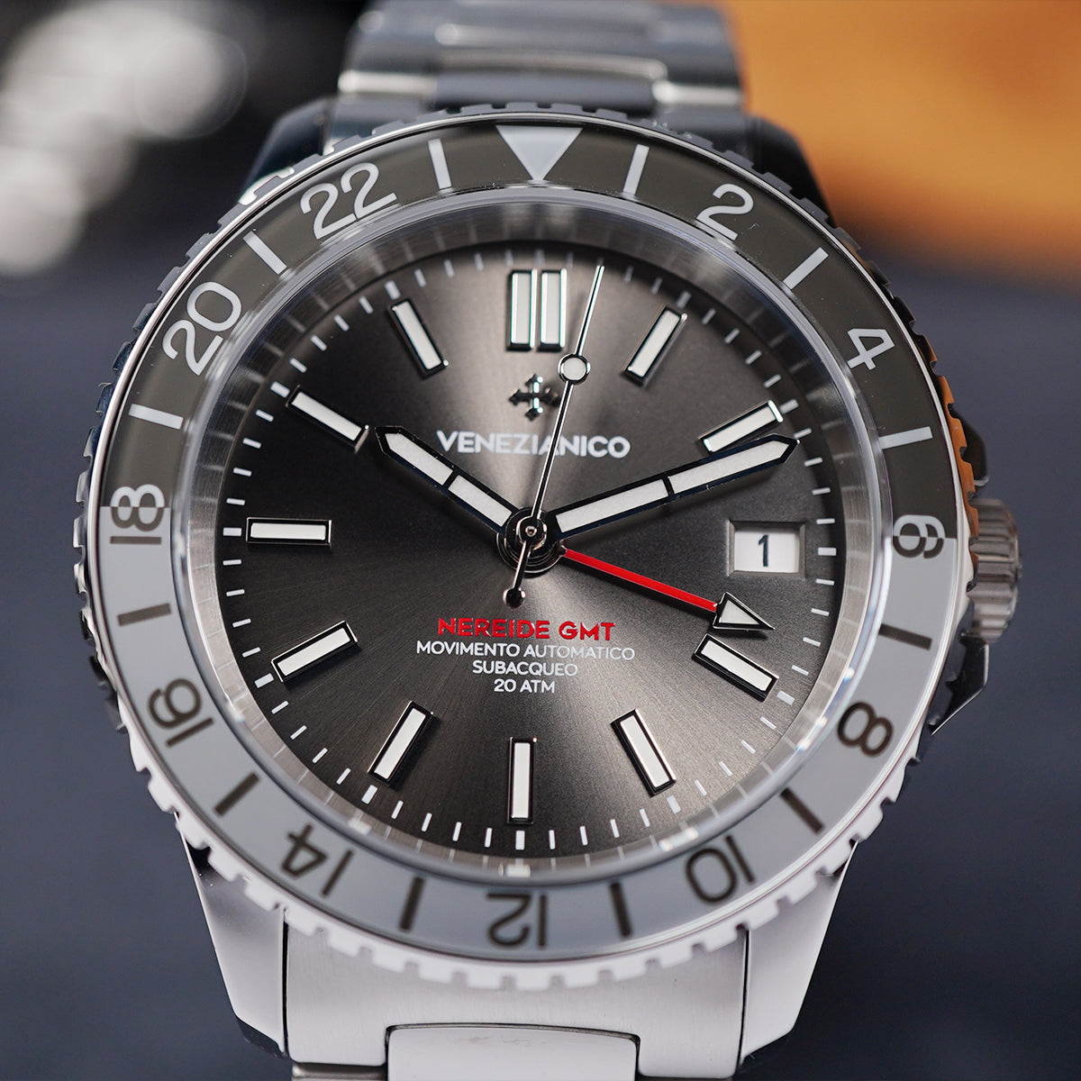 Venezianico Nereide GMT 39mm 3521501C Gray Silver - Horology Story Youtube Store