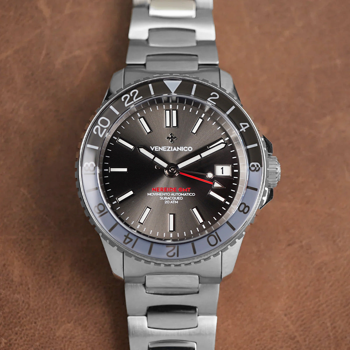 Venezianico Nereide GMT 39mm 3521501C Gray Silver - Horology Story Youtube Store