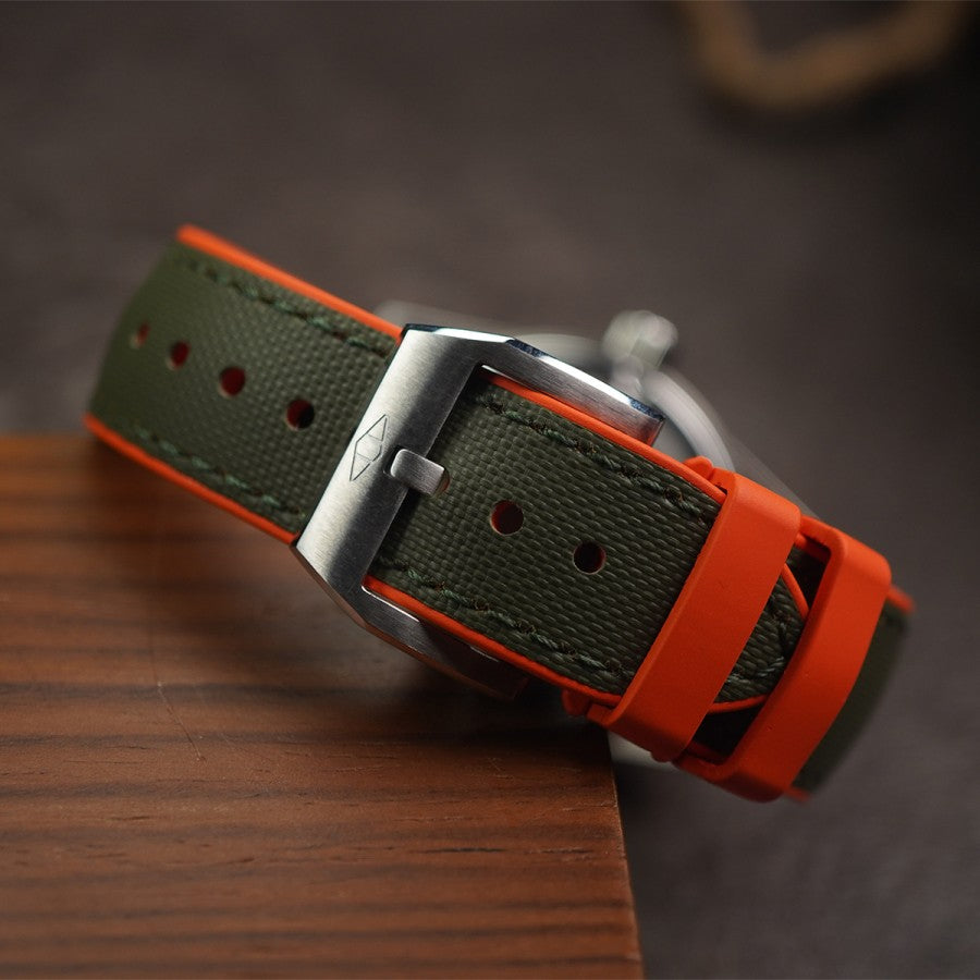 Artem Hydroflex Hybrid FKM Rubber Green/Orange - Green Stiching