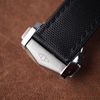 Artem Loop-Less Black - Black Stitching - Horology Story Youtube Store
