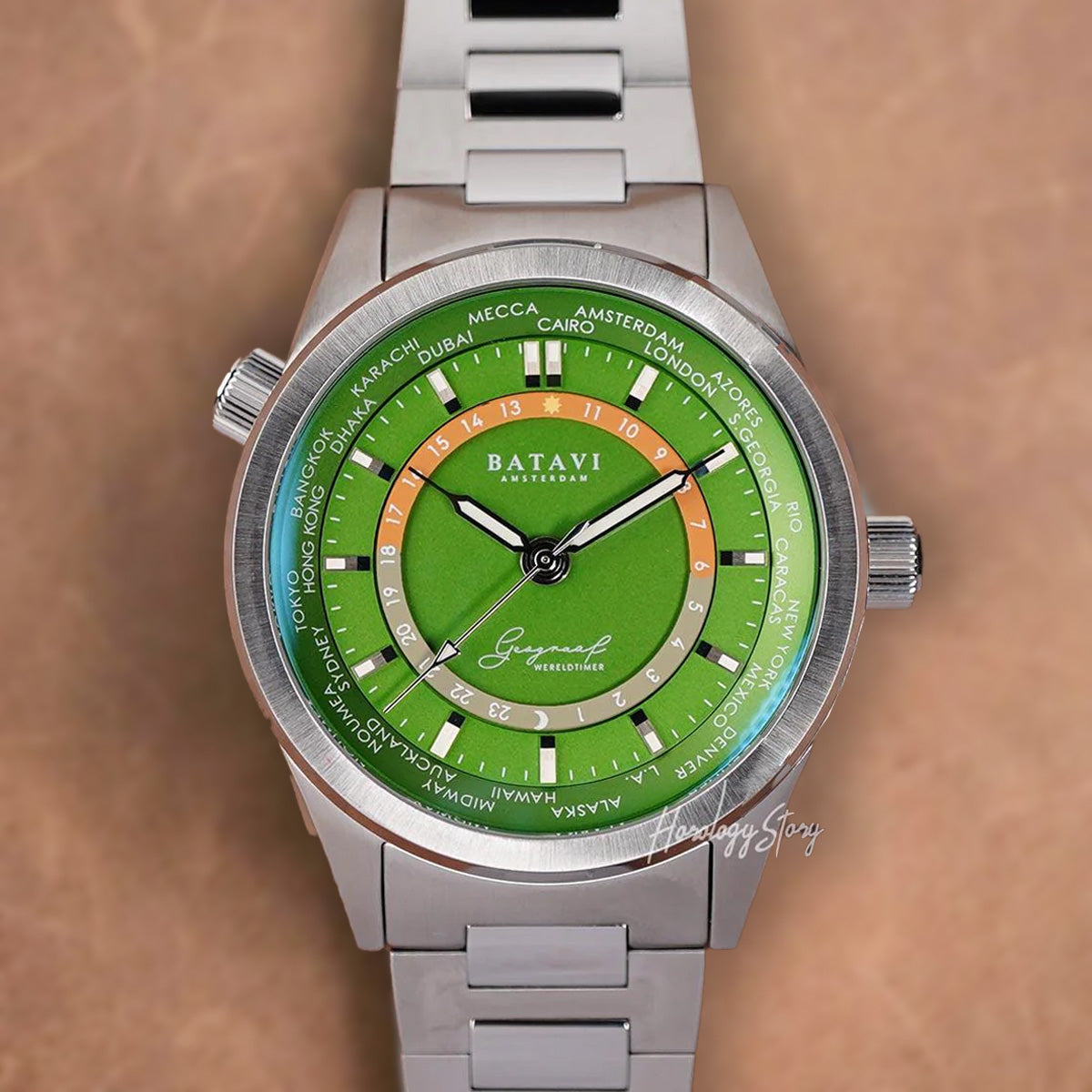Batavi Geograaf Eire Green Dial - Horology Story Youtube Store