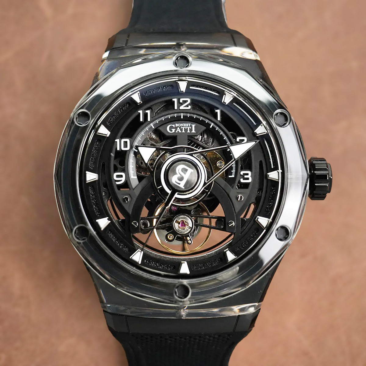 Bonest Gatti Topspeed BG5806 Round Shaped Transparent Case - Horology Story Youtube Store