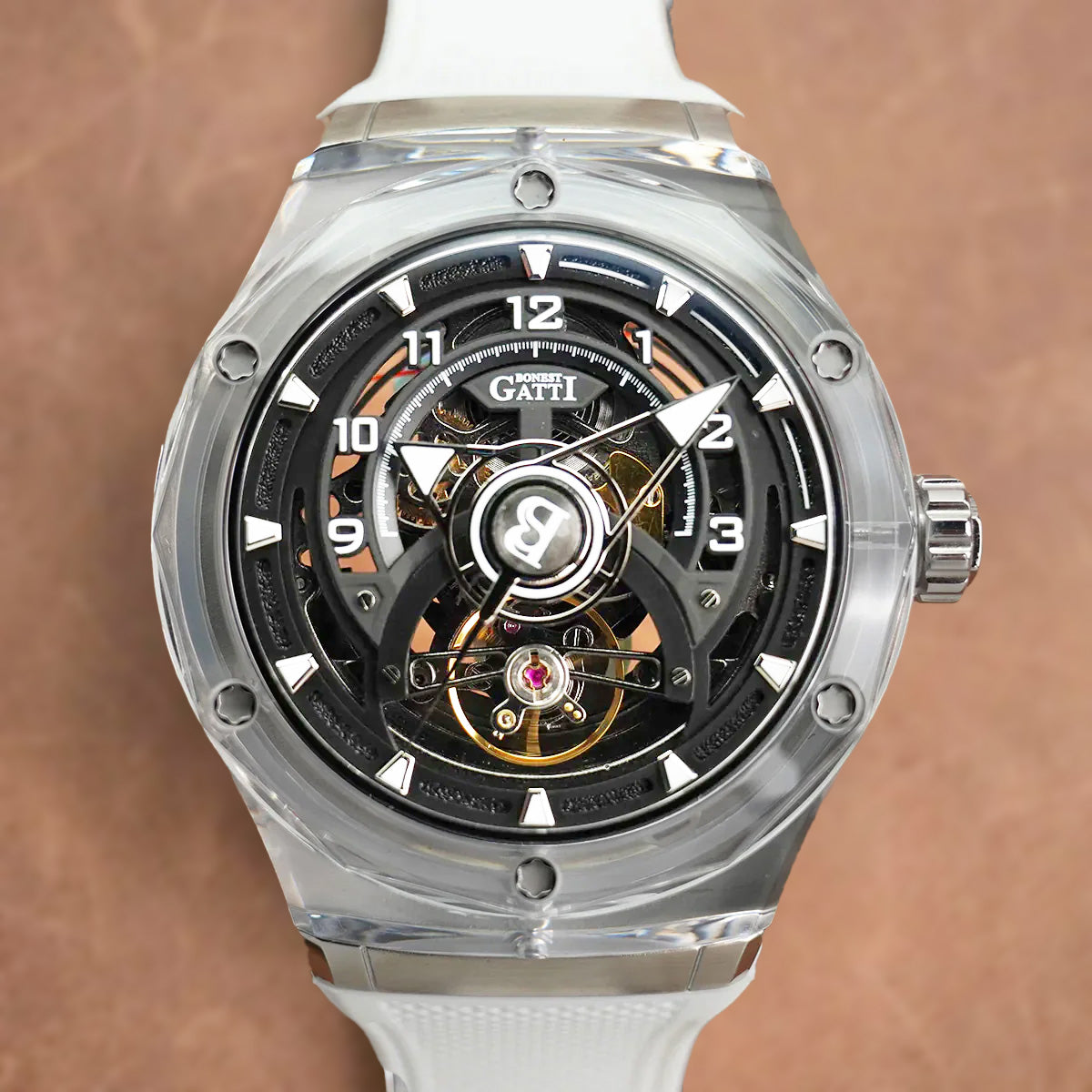 Bonest Gatti Topspeed BG5806 Round Shaped Transparent Case - Horology Story Youtube Store