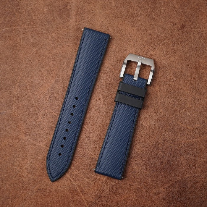 Artem Hydroflex Hybrid FKM Rubber Navy Blue - Navy Blue Stitching - Horology Story Youtube Store