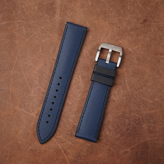 Artem Hydroflex Hybrid FKM Rubber Navy Blue - Navy Blue Stitching - Horology Story Youtube Store