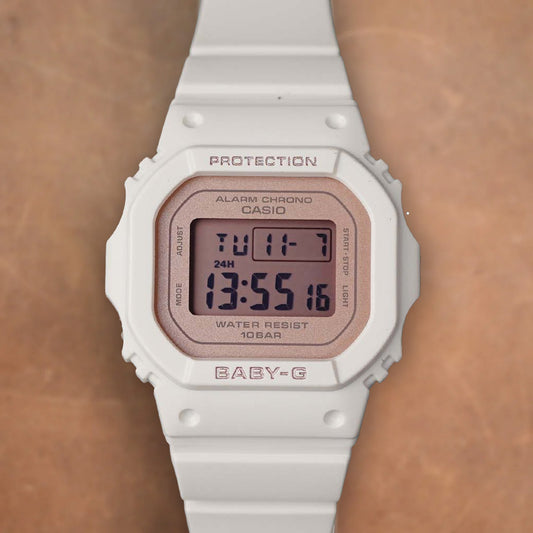 Casio Baby-G 37.9mm BGD-565SC-4 Resin White Pastel Case Pink Dial - Horology Story Youtube Store
