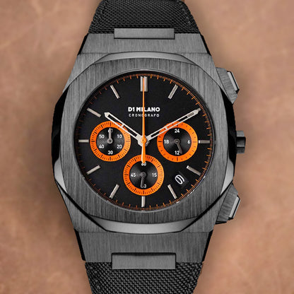 D1 Milano Gear CHNJ01 Chronograph Gun Metal - Horology Story Youtube Store