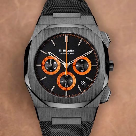 D1 Milano Gear CHNJ01 Chronograph Gun Metal - Horology Story Youtube Store