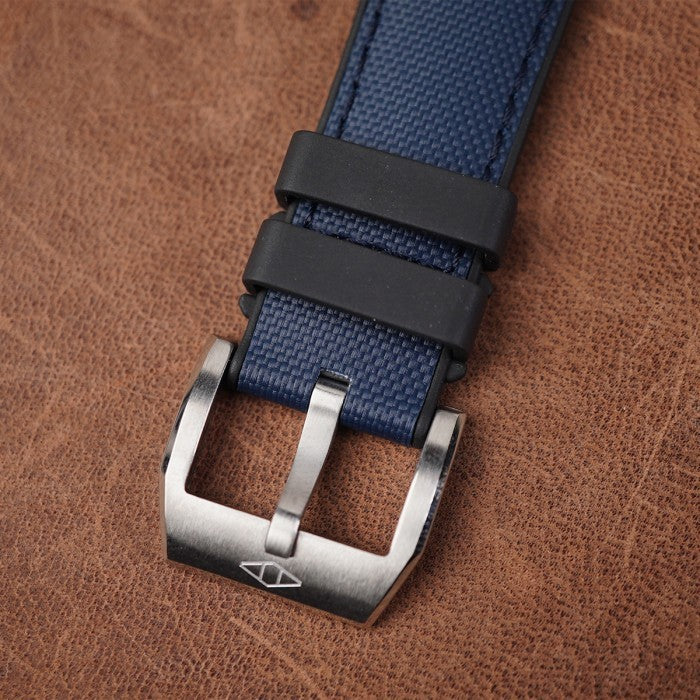 Artem Hydroflex Hybrid FKM Rubber Navy Blue - Navy Blue Stitching - Horology Story Youtube Store