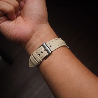 Artem Sailcloth Classic  Beige - White Stitching