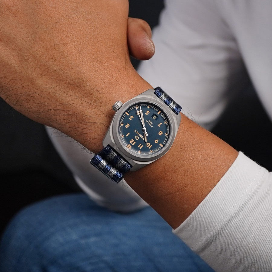 Artem Blue Bond Nylon Watch Strap 19-20mm