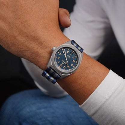 Artem Blue Bond Nylon Watch Strap 19-20mm