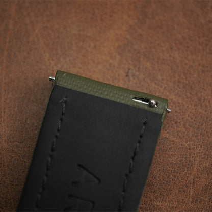 Artem Sailcloth Classic Khaki Green - Green Stitching