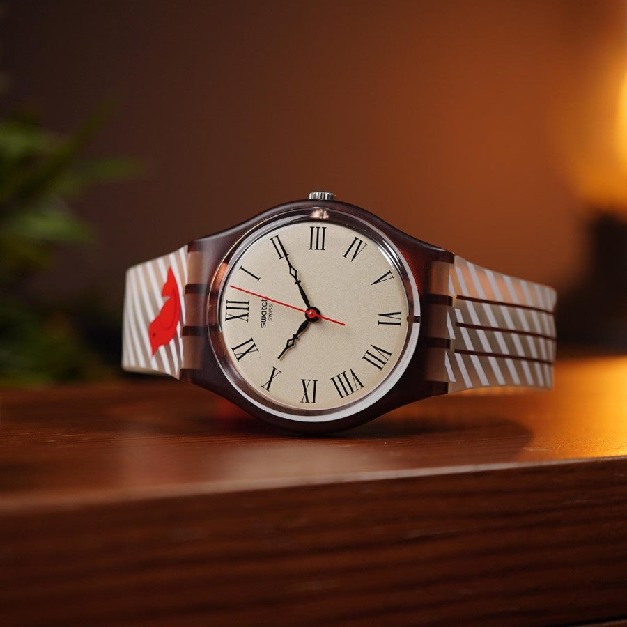 Swatch Uhrly GC116 34mm Beige - Horology Story Youtube Store