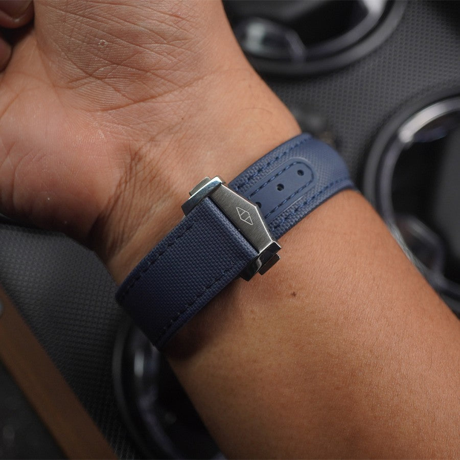 Artem Loop-Less Navy Blue - Navy Blue Stitching