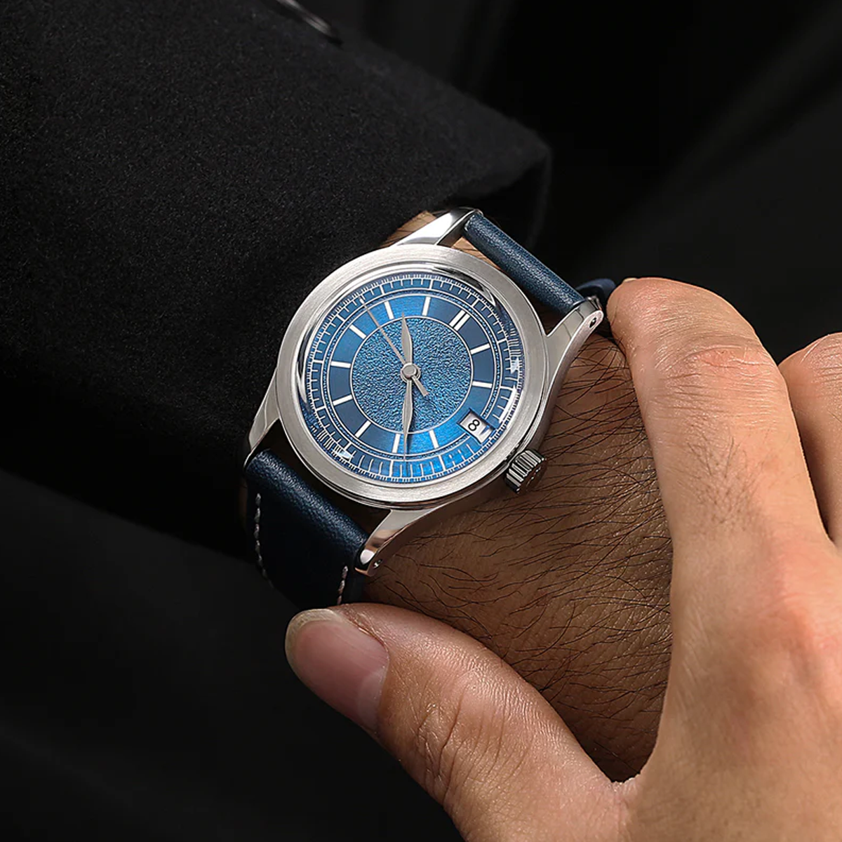 Boderry HOU BD-A13-01 Stainless Steel 80 Hours Power Reserve Blue