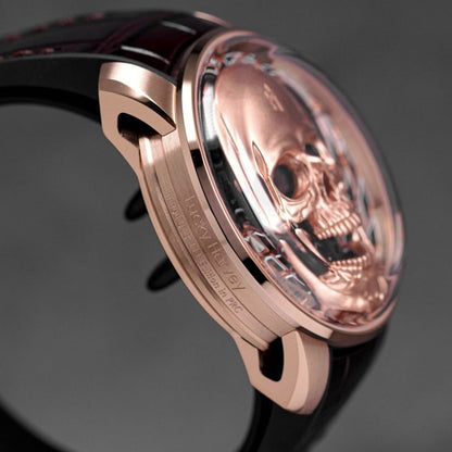 LUCKY HARVEY Skull Automatic Rose Gold - Horology Story Youtube Store