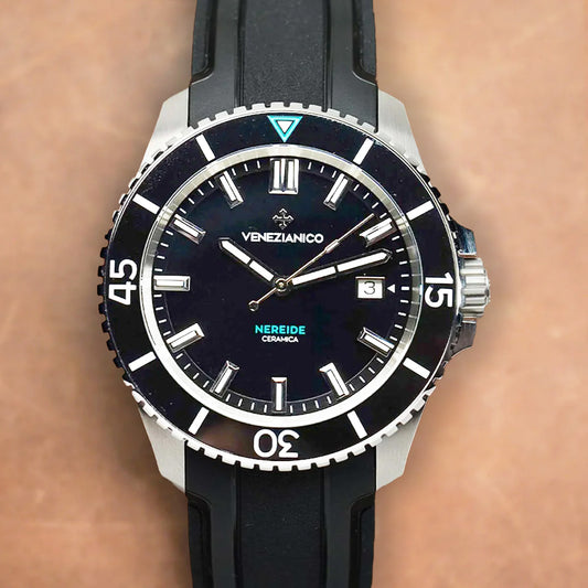 Venezianico Nereide 42mm 4521530 Ceramica Black Enamel Dial